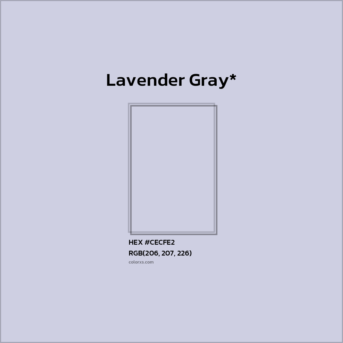 HEX #CECFE2 Color Name, Color Code, Palettes, Similar Paints, Images