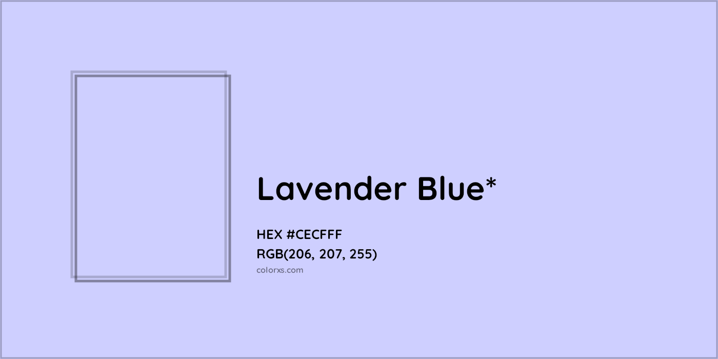 HEX #CECFFF Color Name, Color Code, Palettes, Similar Paints, Images