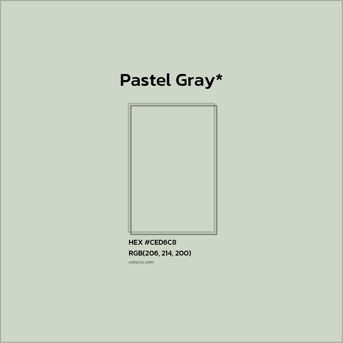 HEX #CED6C8 Color Name, Color Code, Palettes, Similar Paints, Images