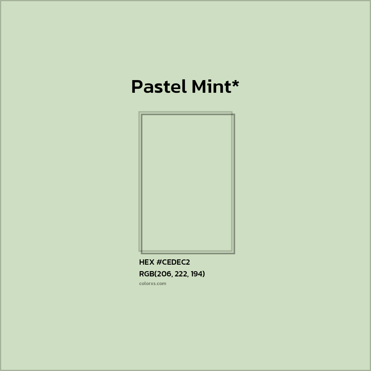 HEX #CEDEC2 Color Name, Color Code, Palettes, Similar Paints, Images
