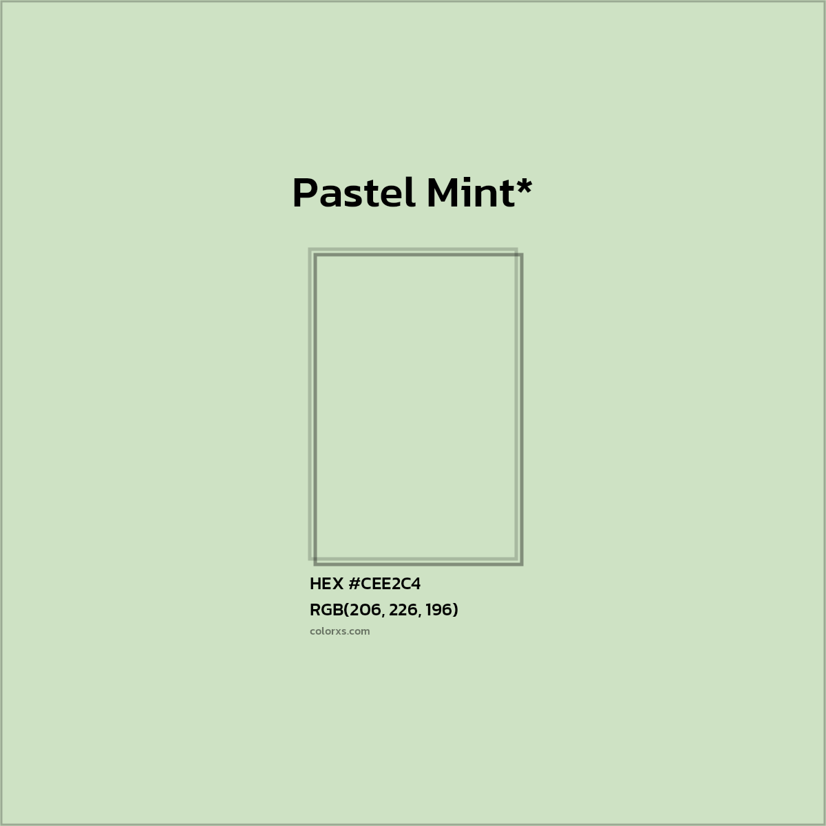 HEX #CEE2C4 Color Name, Color Code, Palettes, Similar Paints, Images