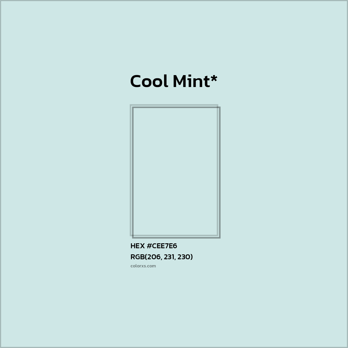 HEX #CEE7E6 Color Name, Color Code, Palettes, Similar Paints, Images