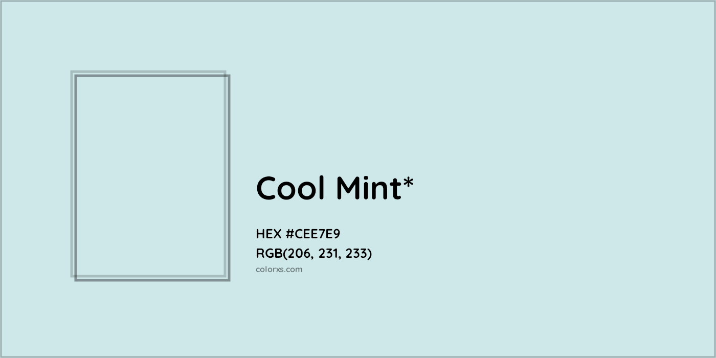 HEX #CEE7E9 Color Name, Color Code, Palettes, Similar Paints, Images