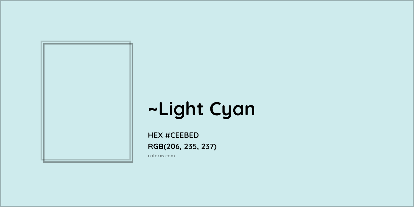 HEX #CEEBED Color Name, Color Code, Palettes, Similar Paints, Images