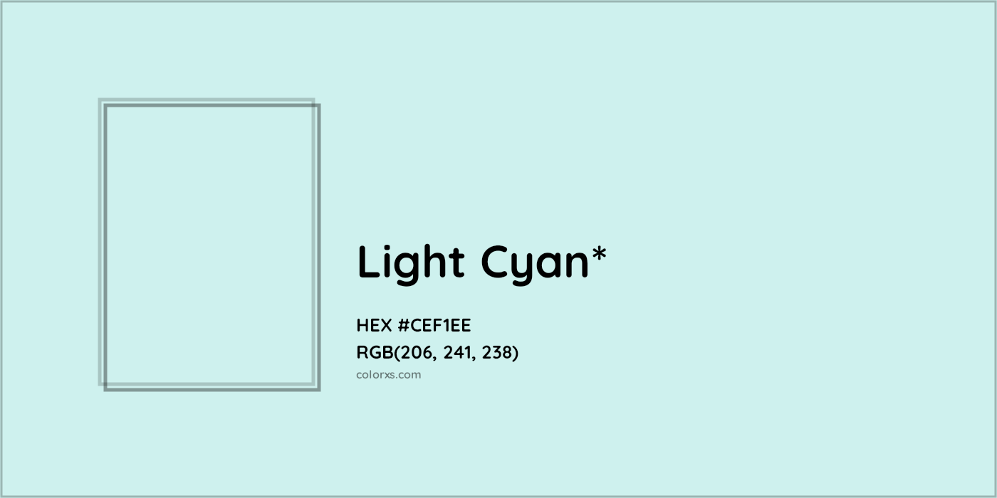 HEX #CEF1EE Color Name, Color Code, Palettes, Similar Paints, Images