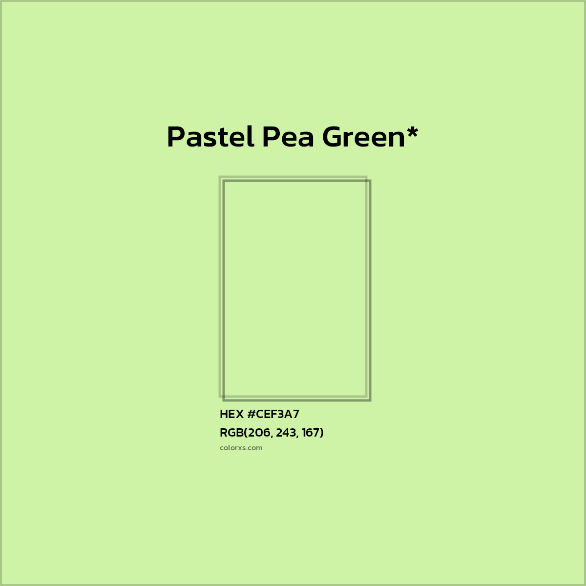 HEX #CEF3A7 Color Name, Color Code, Palettes, Similar Paints, Images