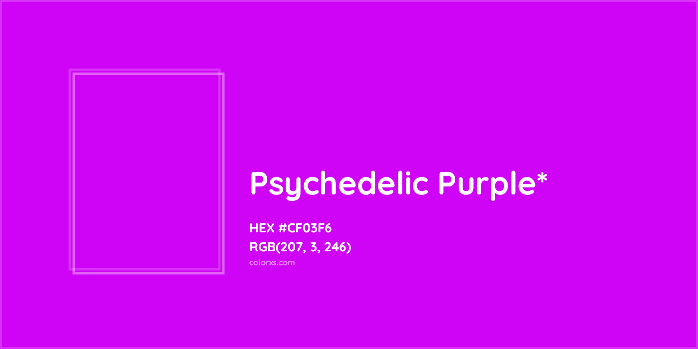 HEX #CF03F6 Color Name, Color Code, Palettes, Similar Paints, Images