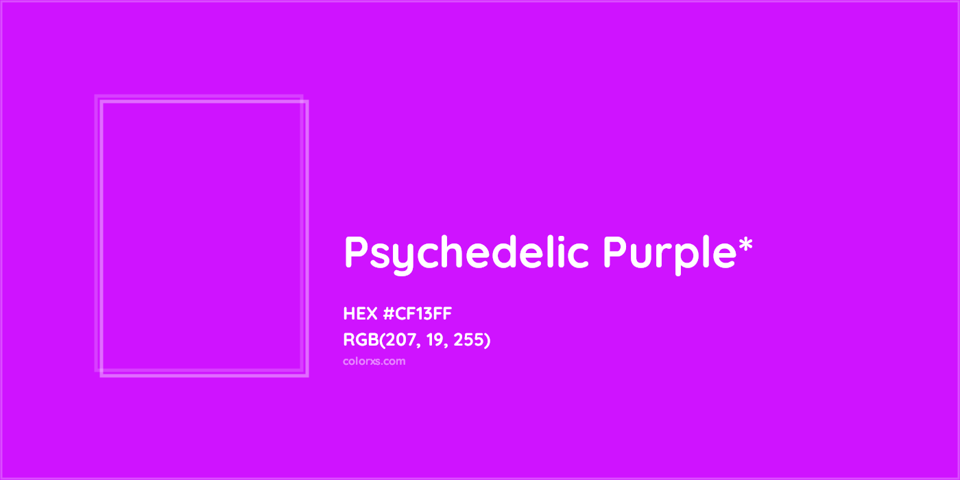 HEX #CF13FF Color Name, Color Code, Palettes, Similar Paints, Images