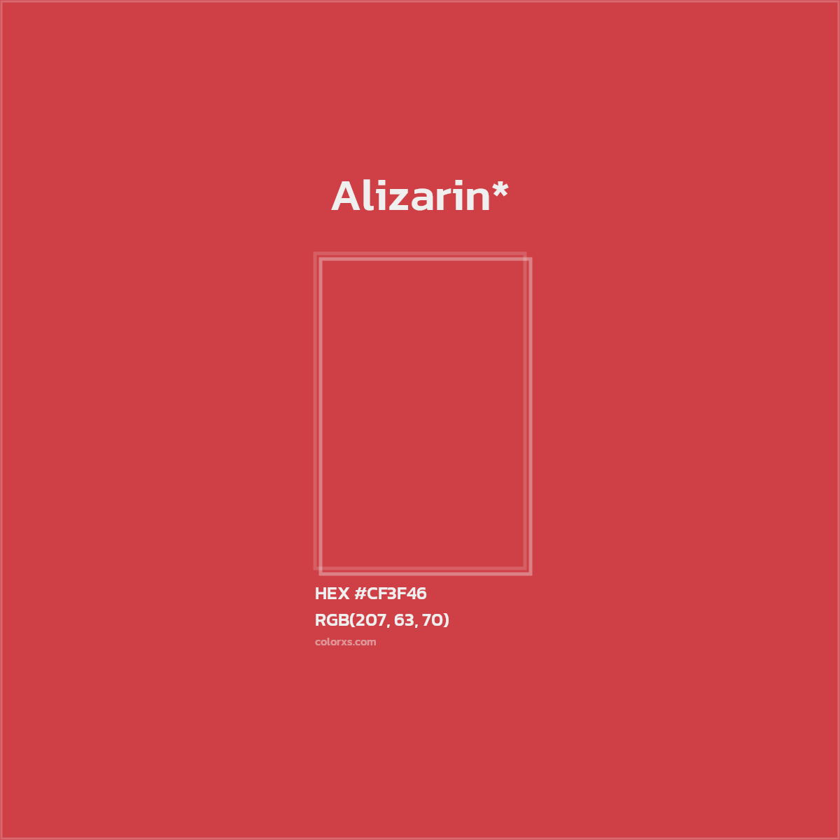 HEX #CF3F46 Color Name, Color Code, Palettes, Similar Paints, Images