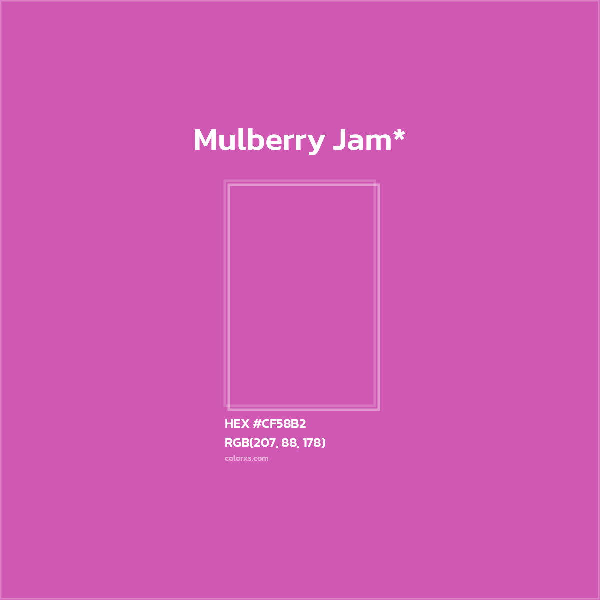 HEX #CF58B2 Color Name, Color Code, Palettes, Similar Paints, Images