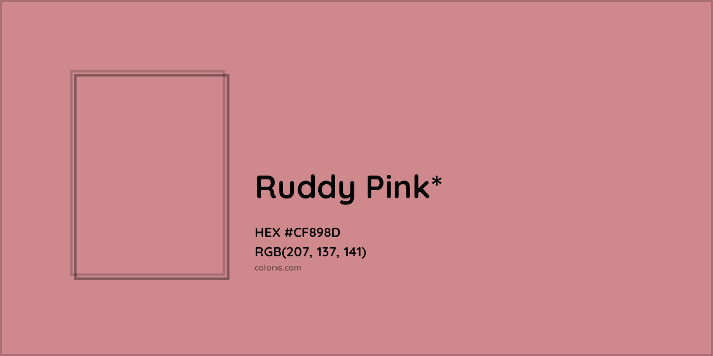 HEX #CF898D Color Name, Color Code, Palettes, Similar Paints, Images