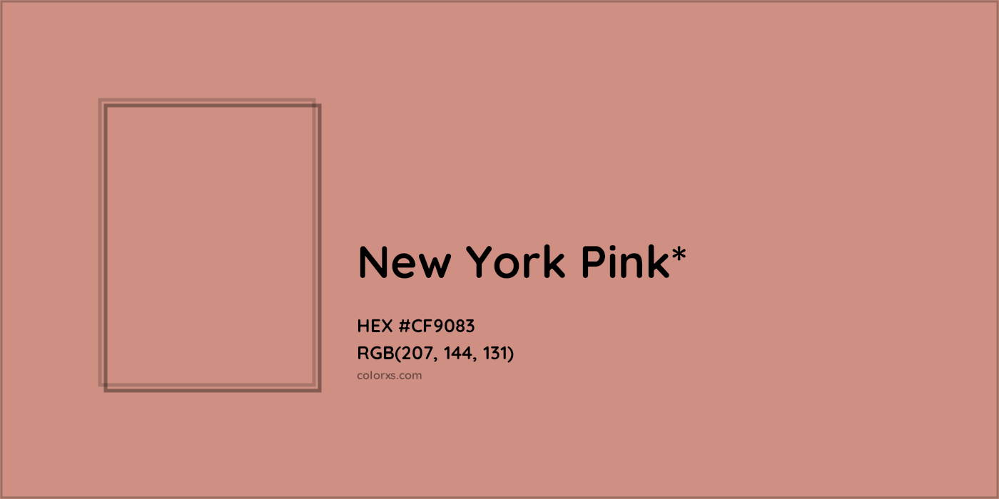 HEX #CF9083 Color Name, Color Code, Palettes, Similar Paints, Images