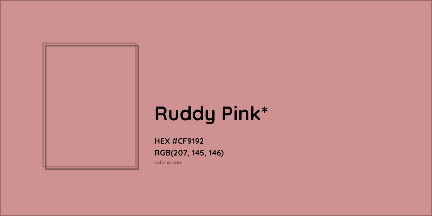 HEX #CF9192 Color Name, Color Code, Palettes, Similar Paints, Images