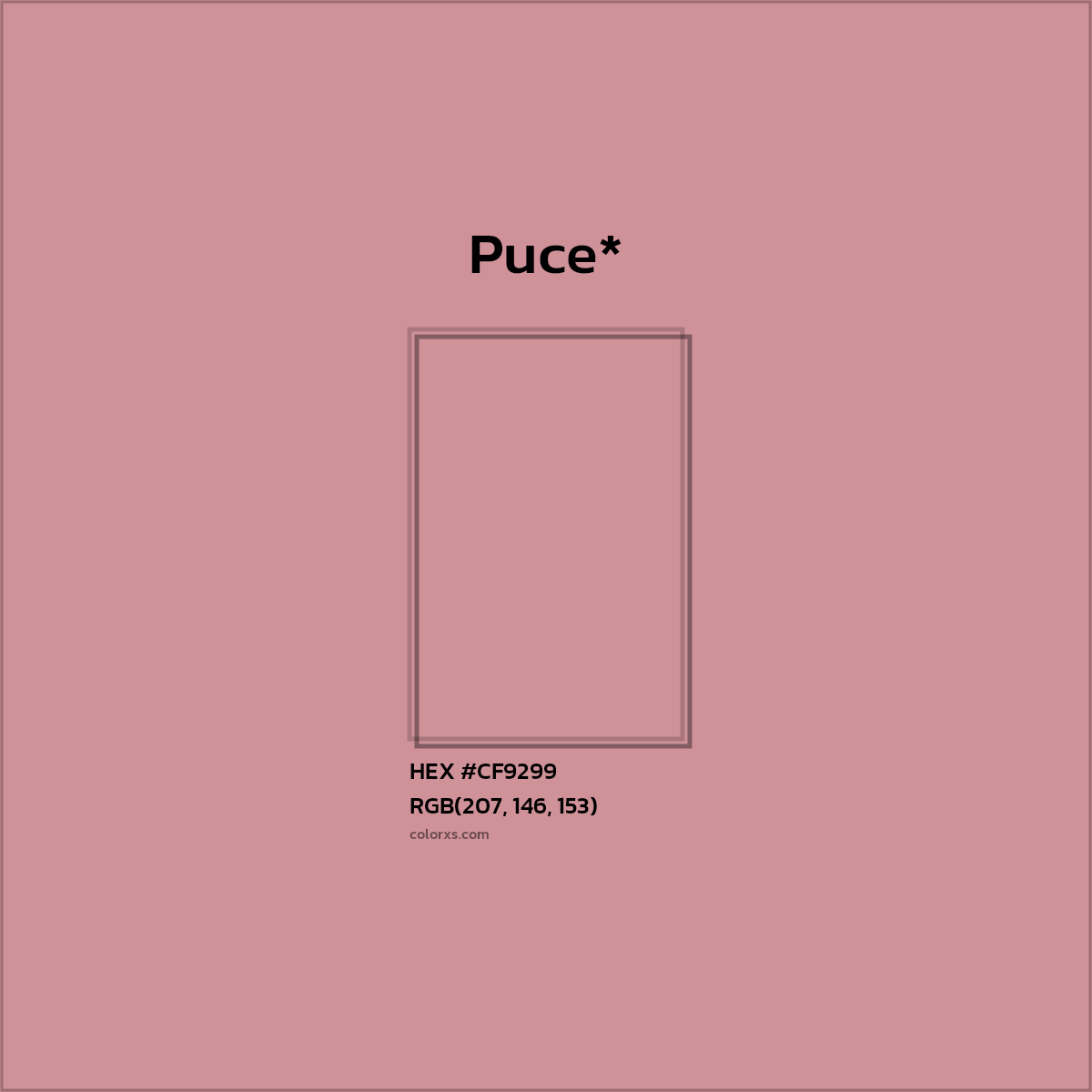 HEX #CF9299 Color Name, Color Code, Palettes, Similar Paints, Images