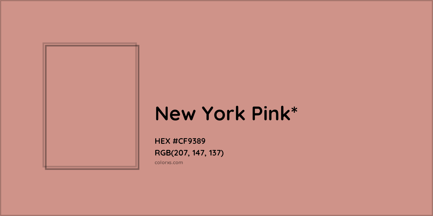 HEX #CF9389 Color Name, Color Code, Palettes, Similar Paints, Images