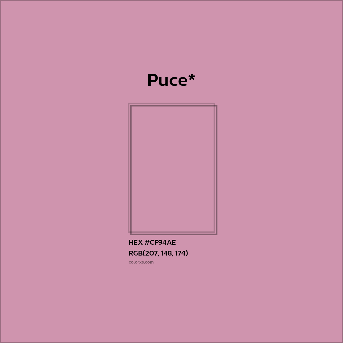 HEX #CF94AE Color Name, Color Code, Palettes, Similar Paints, Images