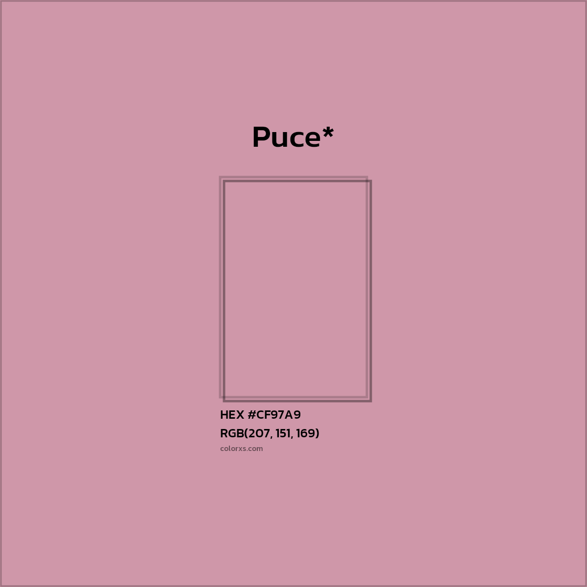 HEX #CF97A9 Color Name, Color Code, Palettes, Similar Paints, Images