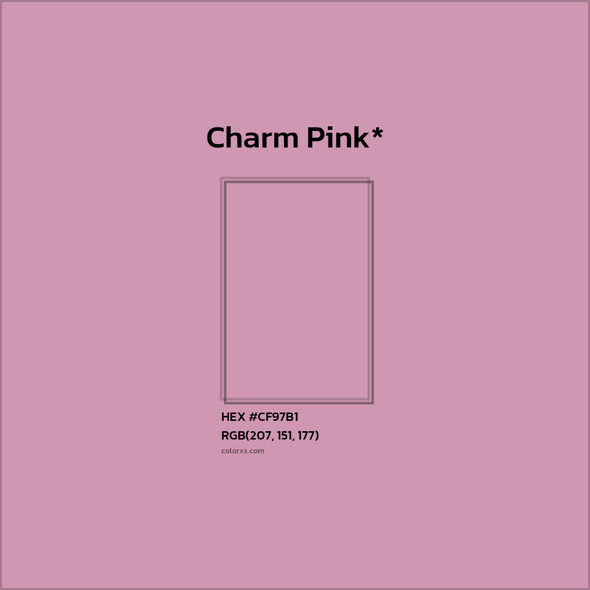 HEX #CF97B1 Color Name, Color Code, Palettes, Similar Paints, Images