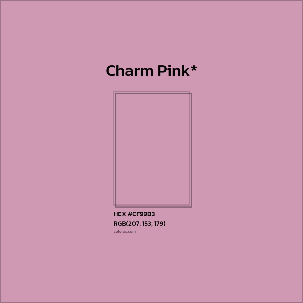 HEX #CF99B3 Color Name, Color Code, Palettes, Similar Paints, Images