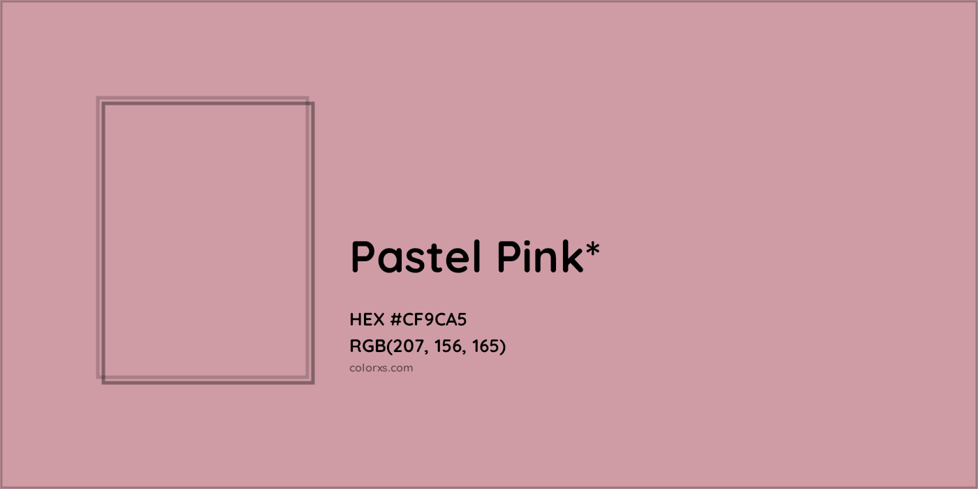 HEX #CF9CA5 Color Name, Color Code, Palettes, Similar Paints, Images