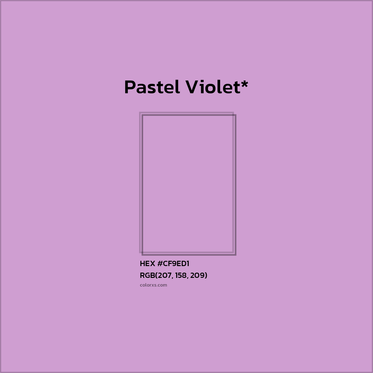 HEX #CF9ED1 Color Name, Color Code, Palettes, Similar Paints, Images