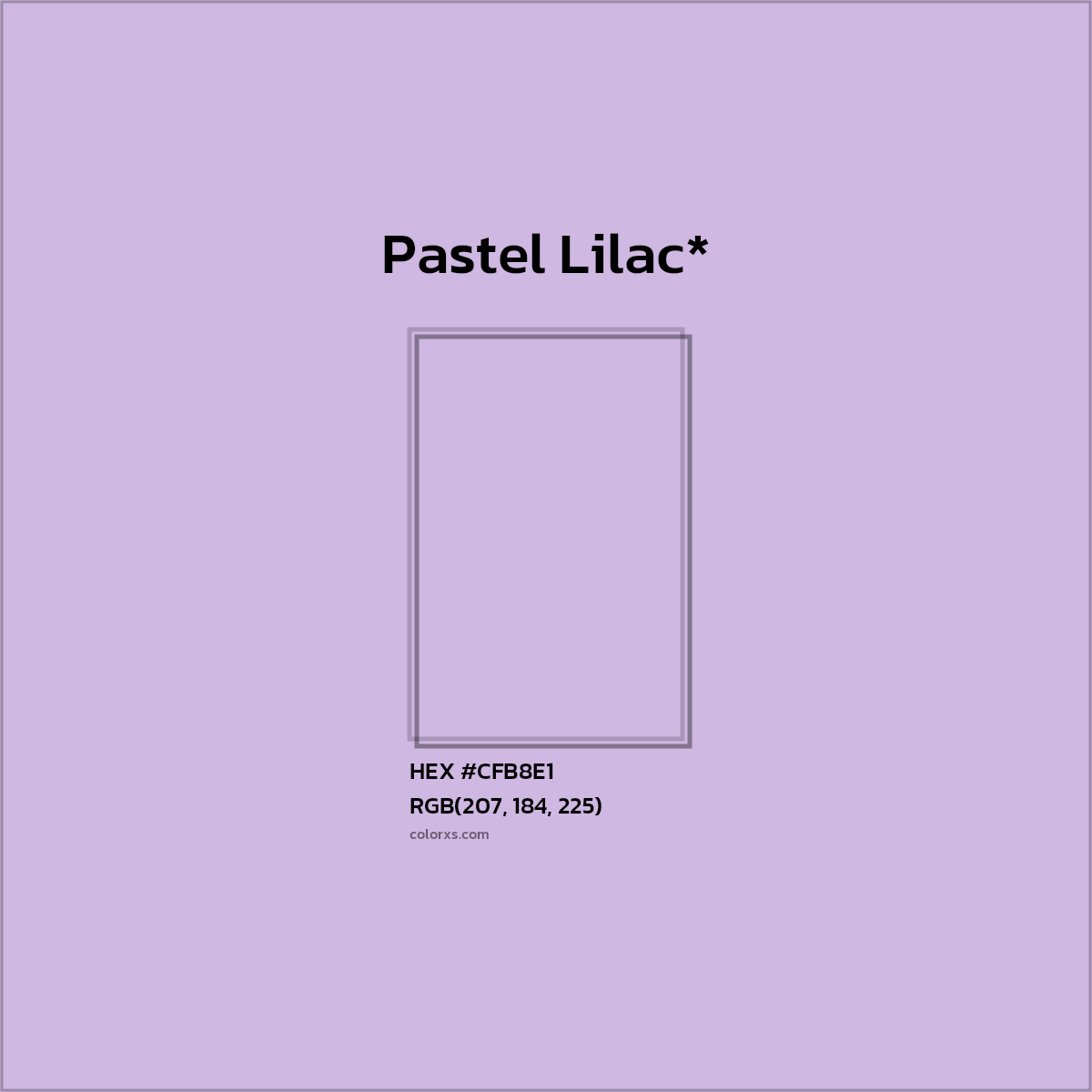 HEX #CFB8E1 Color Name, Color Code, Palettes, Similar Paints, Images