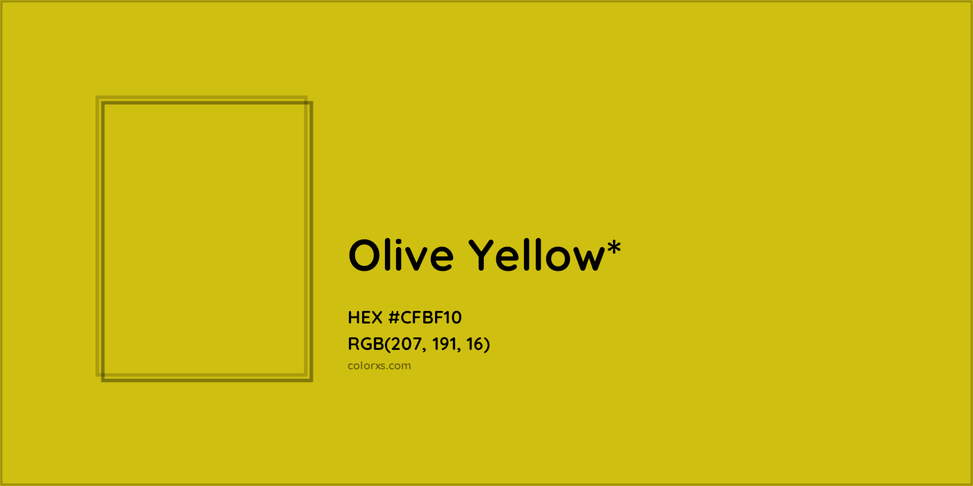 HEX #CFBF10 Color Name, Color Code, Palettes, Similar Paints, Images