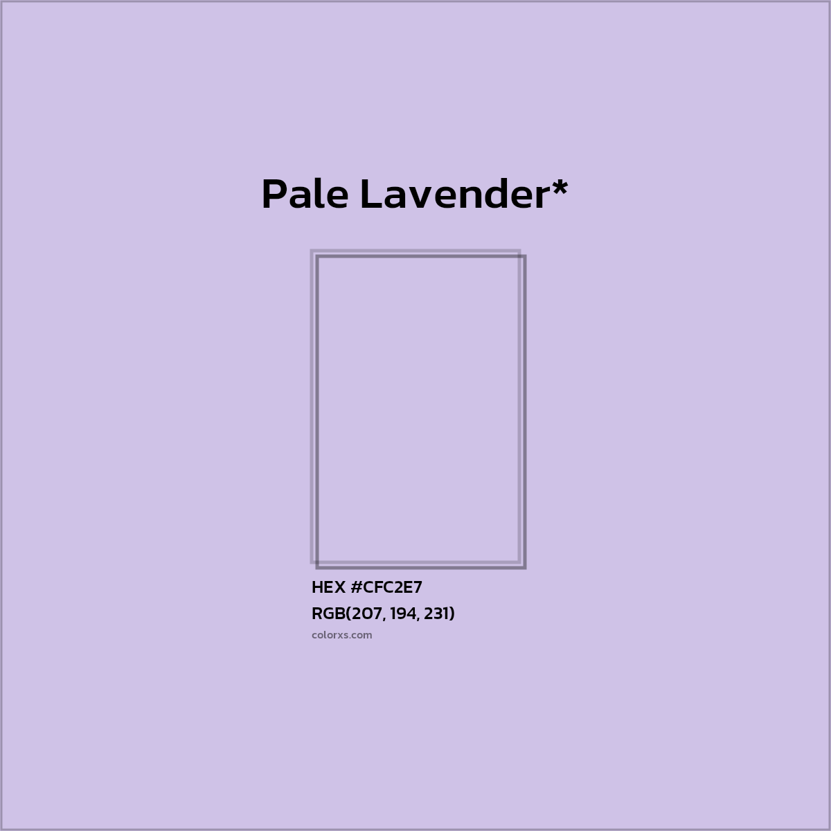 HEX #CFC2E7 Color Name, Color Code, Palettes, Similar Paints, Images