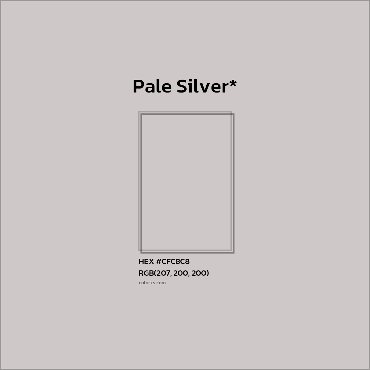 HEX #CFC8C8 Color Name, Color Code, Palettes, Similar Paints, Images