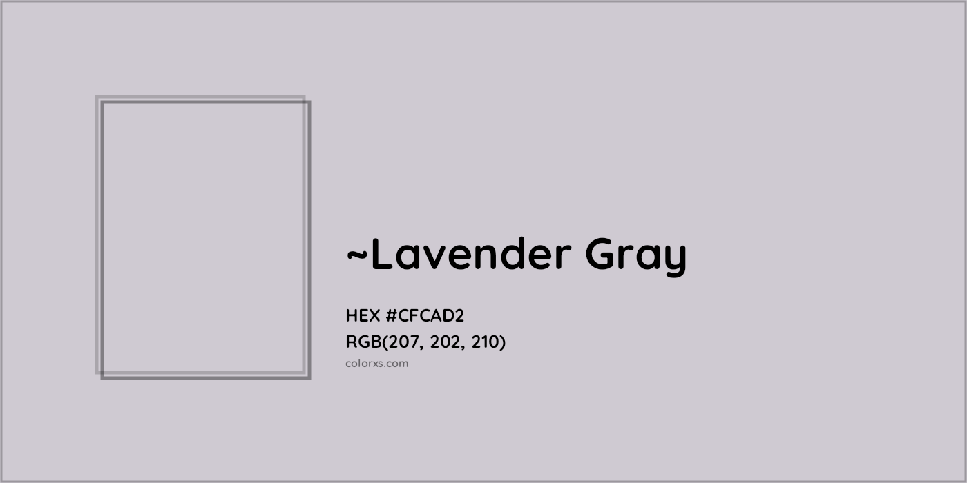 HEX #CFCAD2 Color Name, Color Code, Palettes, Similar Paints, Images