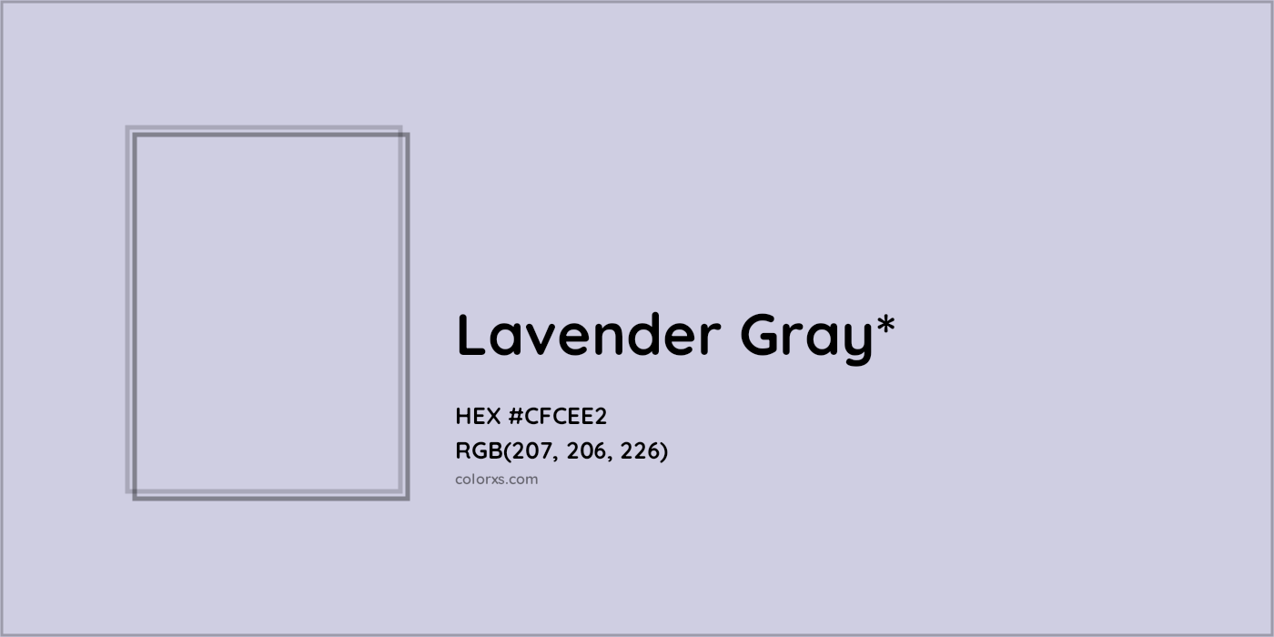 HEX #CFCEE2 Color Name, Color Code, Palettes, Similar Paints, Images