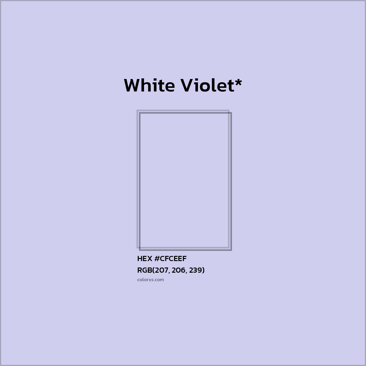 HEX #CFCEEF Color Name, Color Code, Palettes, Similar Paints, Images