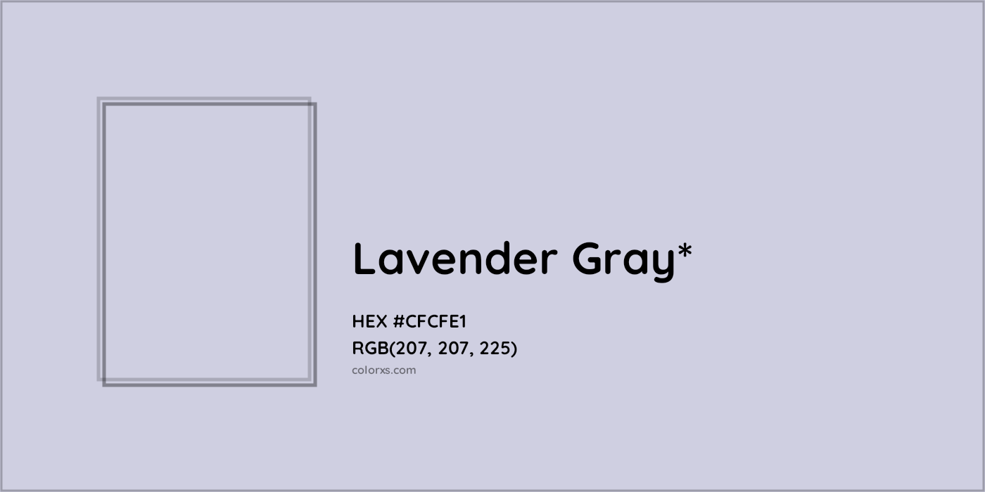 HEX #CFCFE1 Color Name, Color Code, Palettes, Similar Paints, Images