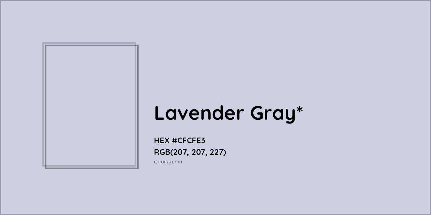 HEX #CFCFE3 Color Name, Color Code, Palettes, Similar Paints, Images