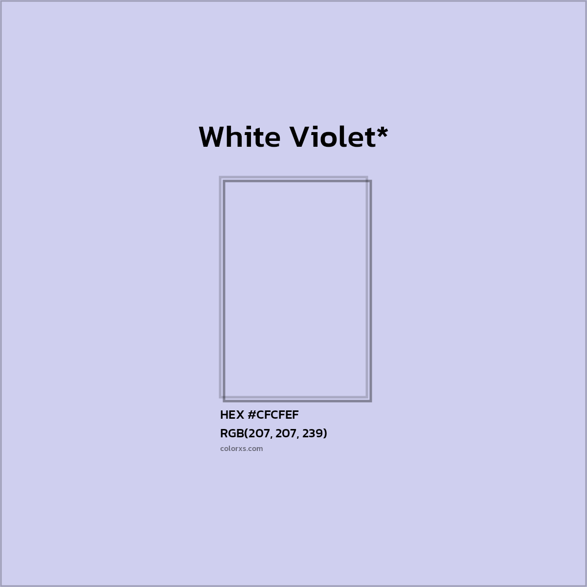 HEX #CFCFEF Color Name, Color Code, Palettes, Similar Paints, Images