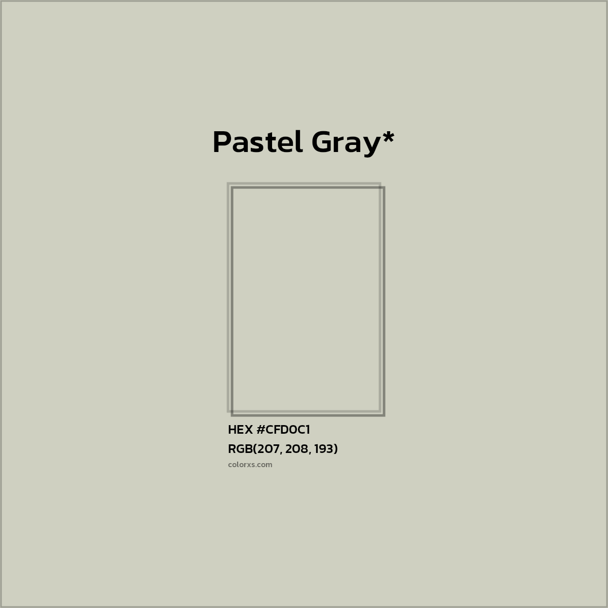 HEX #CFD0C1 Color Name, Color Code, Palettes, Similar Paints, Images
