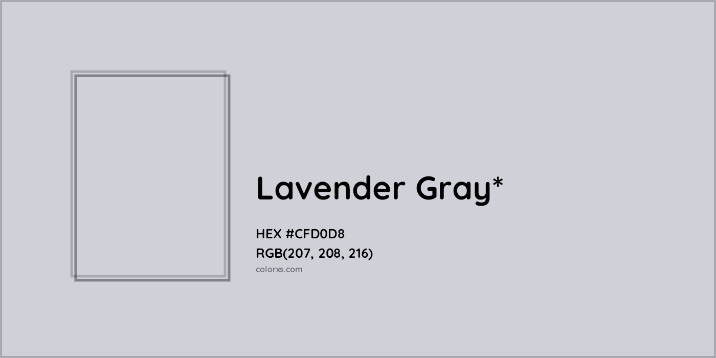 HEX #CFD0D8 Color Name, Color Code, Palettes, Similar Paints, Images