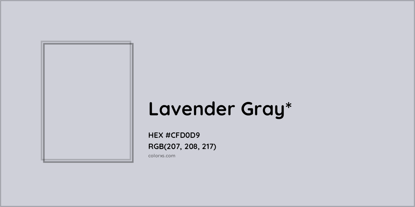 HEX #CFD0D9 Color Name, Color Code, Palettes, Similar Paints, Images