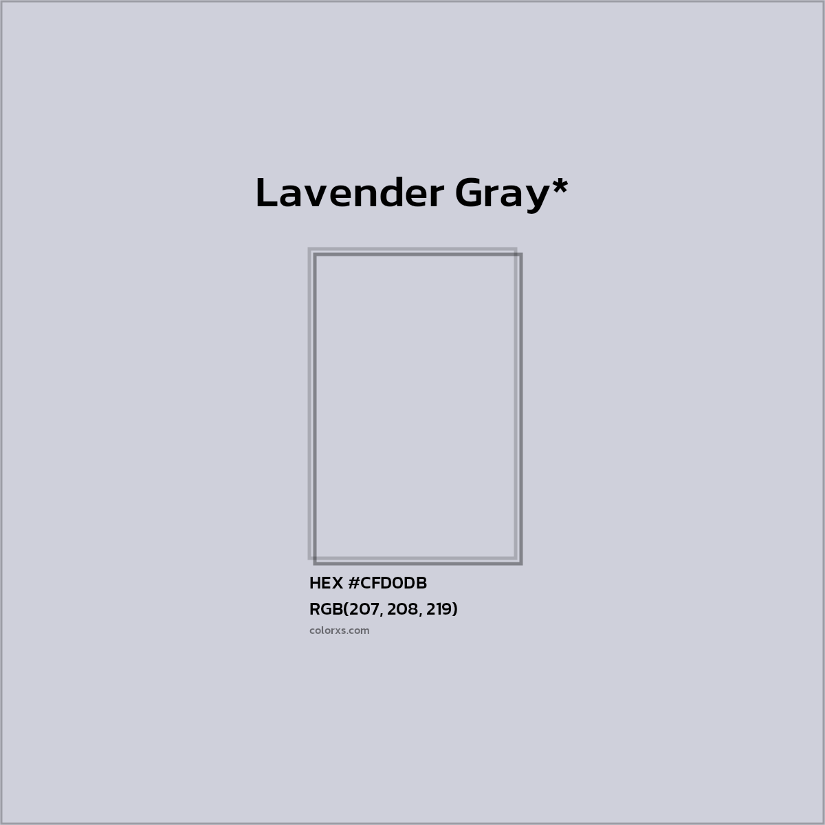 HEX #CFD0DB Color Name, Color Code, Palettes, Similar Paints, Images