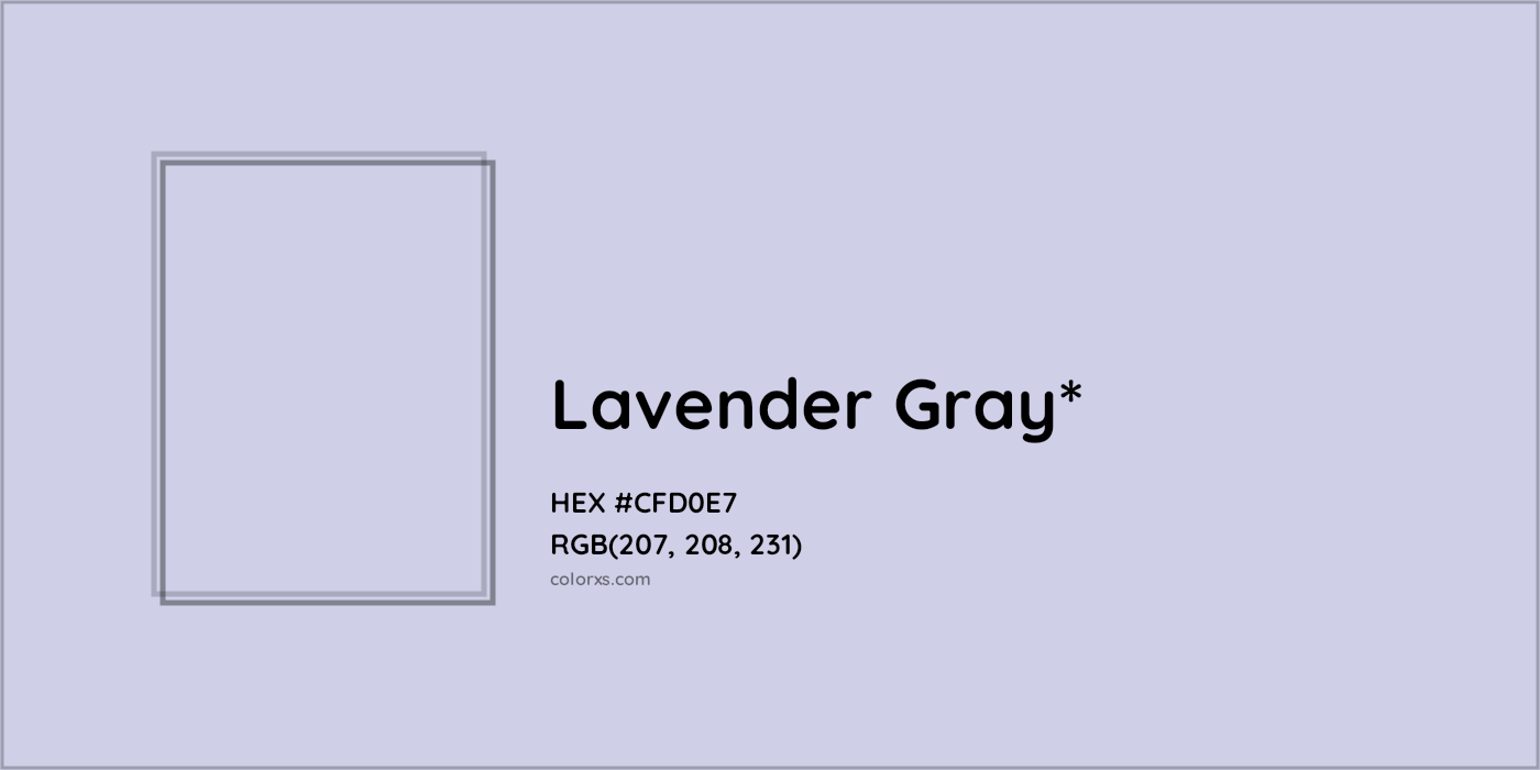 HEX #CFD0E7 Color Name, Color Code, Palettes, Similar Paints, Images