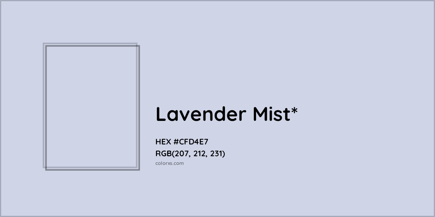 HEX #CFD4E7 Color Name, Color Code, Palettes, Similar Paints, Images