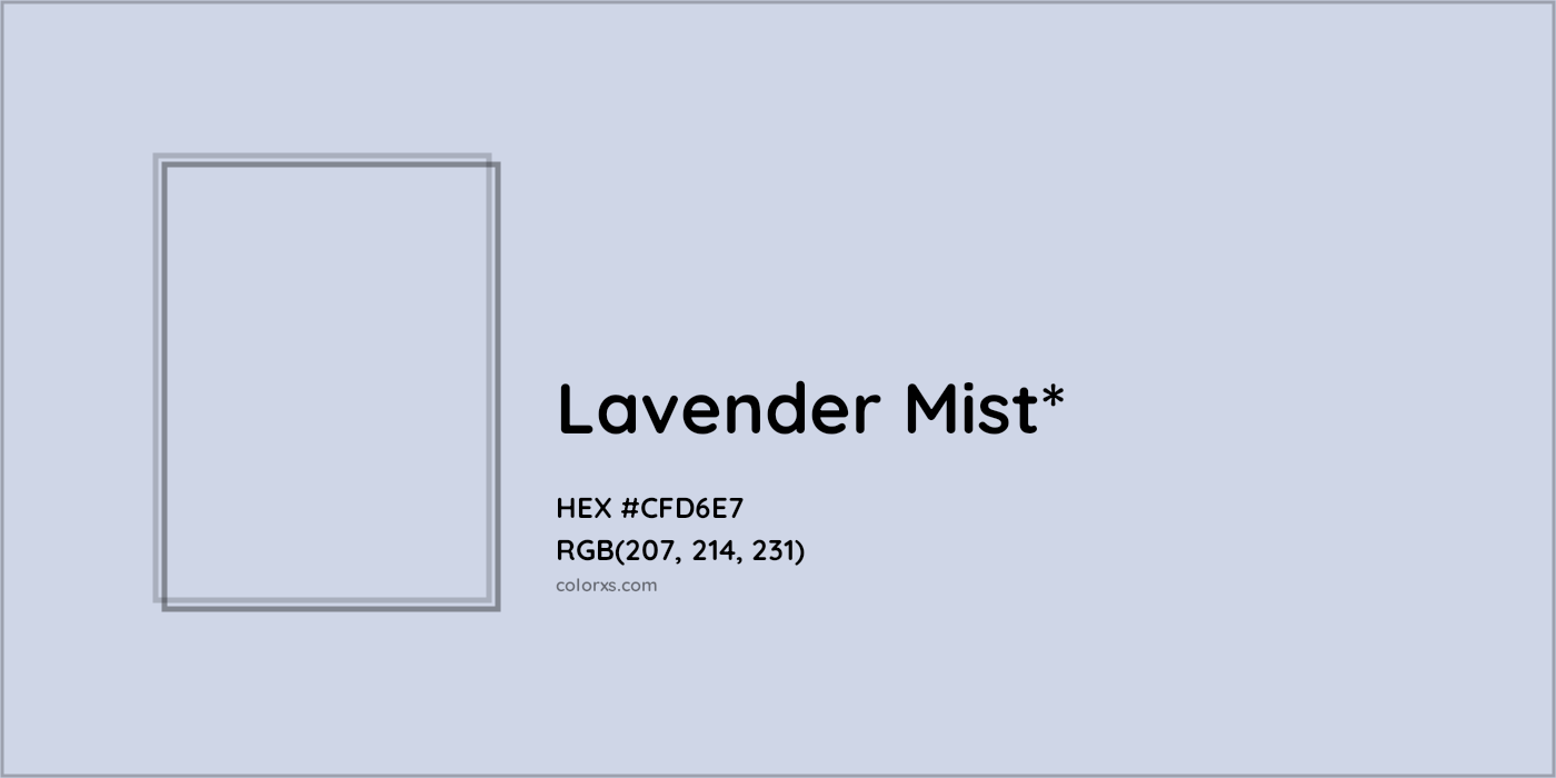 HEX #CFD6E7 Color Name, Color Code, Palettes, Similar Paints, Images