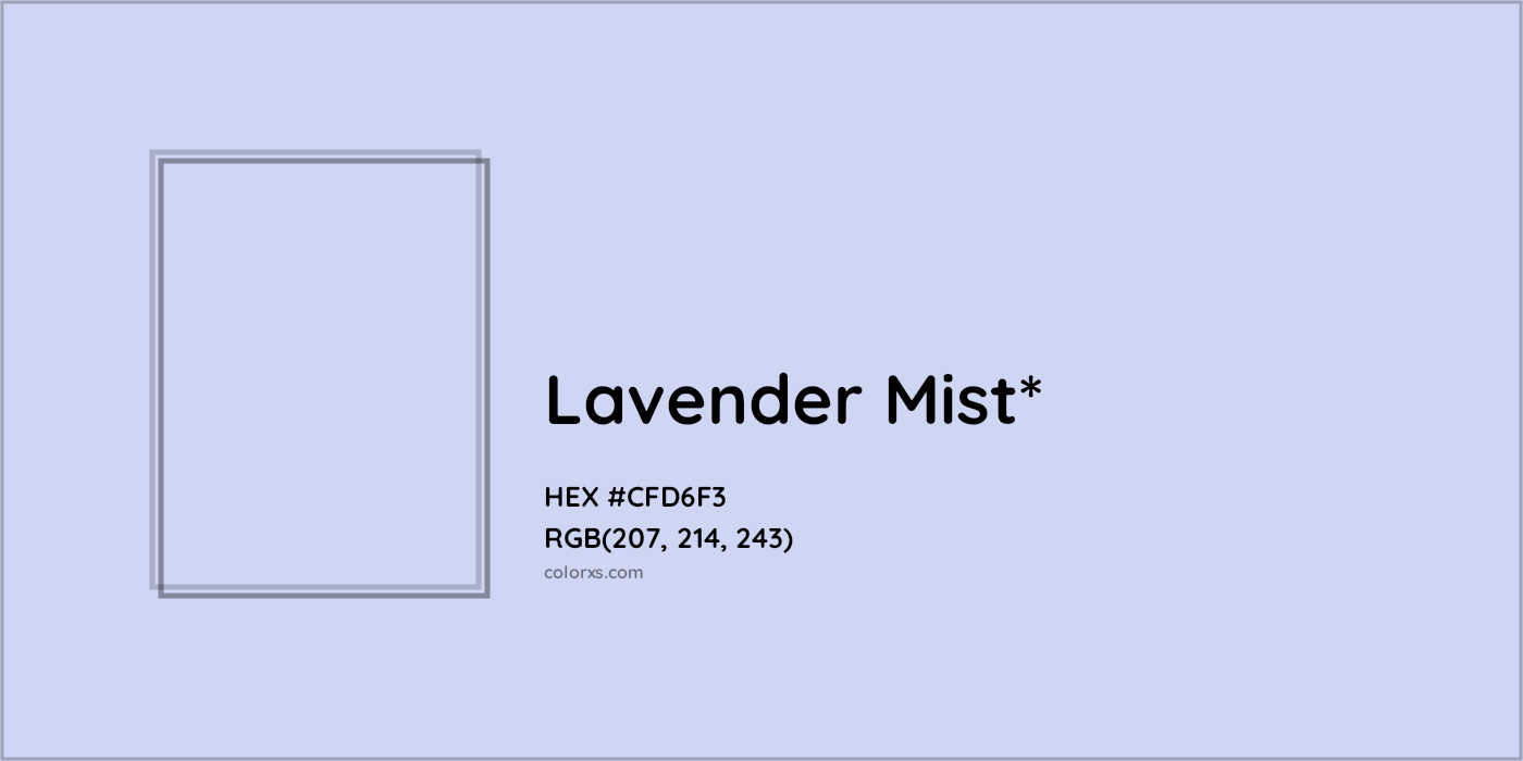 HEX #CFD6F3 Color Name, Color Code, Palettes, Similar Paints, Images