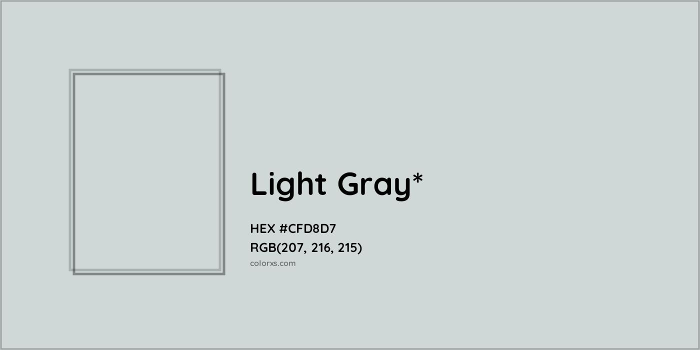HEX #CFD8D7 Color Name, Color Code, Palettes, Similar Paints, Images