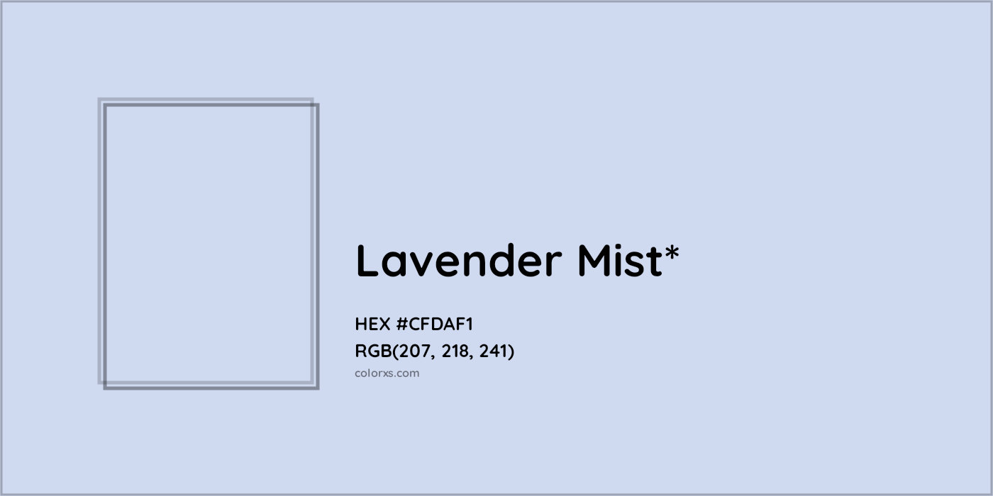 HEX #CFDAF1 Color Name, Color Code, Palettes, Similar Paints, Images