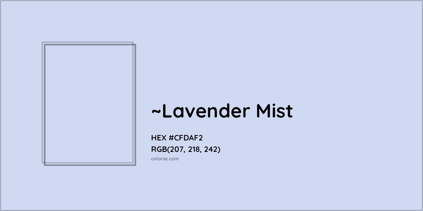 HEX #CFDAF2 Color Name, Color Code, Palettes, Similar Paints, Images