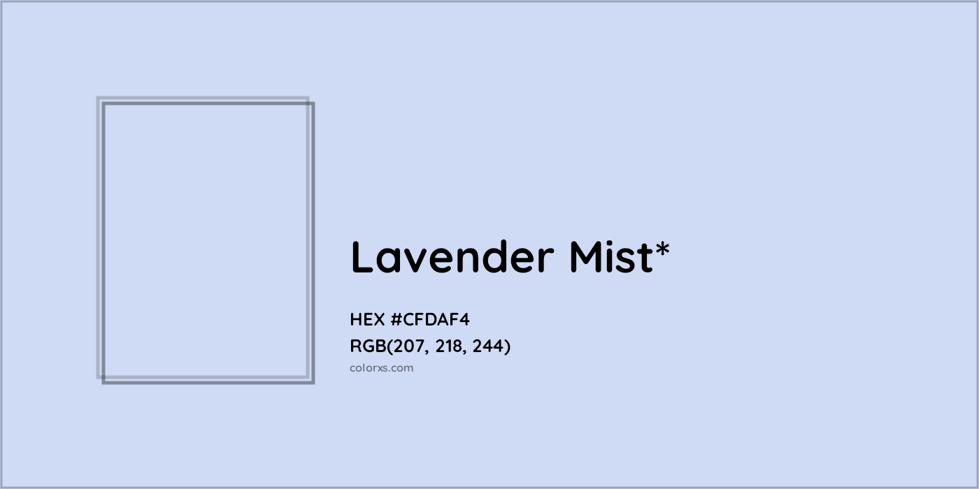 HEX #CFDAF4 Color Name, Color Code, Palettes, Similar Paints, Images