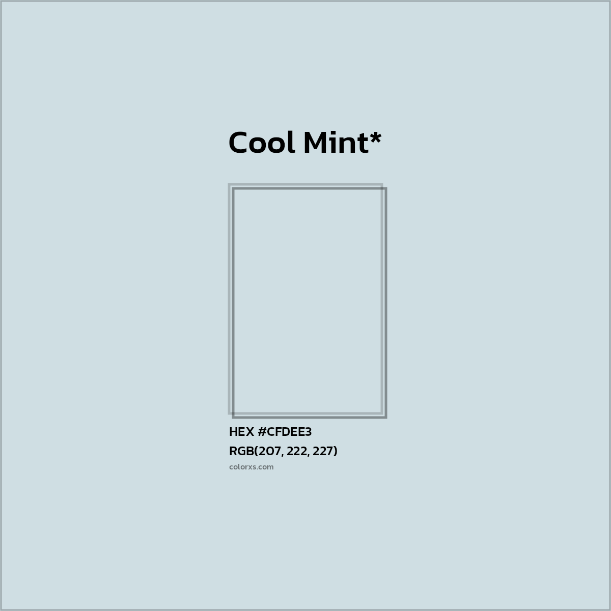 HEX #CFDEE3 Color Name, Color Code, Palettes, Similar Paints, Images