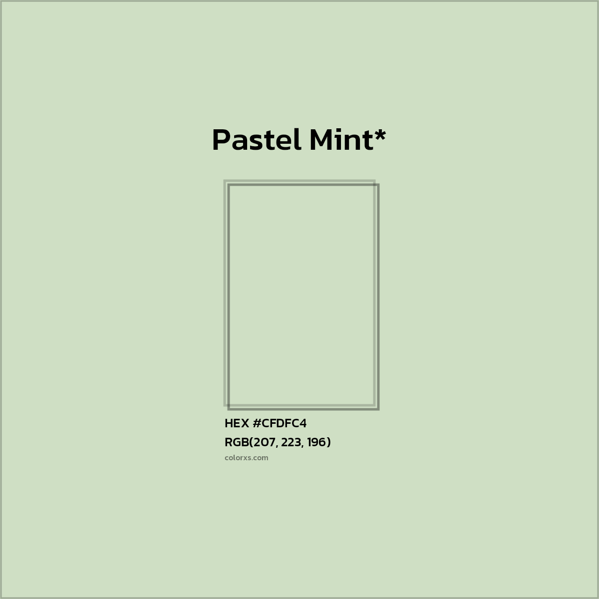 HEX #CFDFC4 Color Name, Color Code, Palettes, Similar Paints, Images