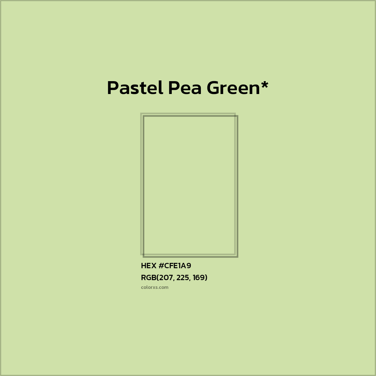 HEX #CFE1A9 Color Name, Color Code, Palettes, Similar Paints, Images